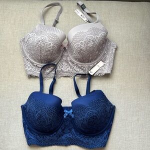 Victoria’s Secret lightly lined long bra 34 DD NWT